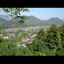 Blick vom Phou Si nach Norden auf den Mekong